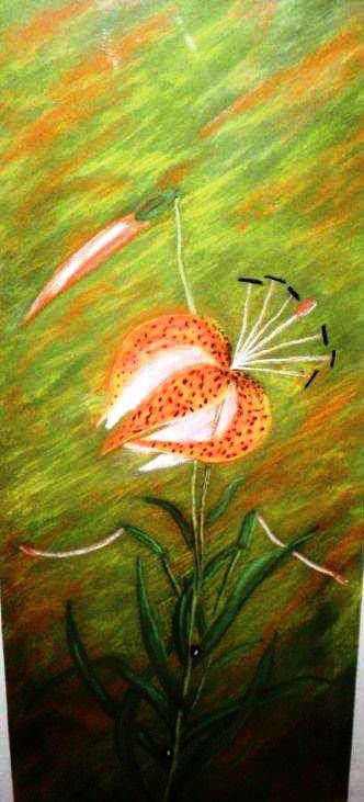 Idnurm painting lily.